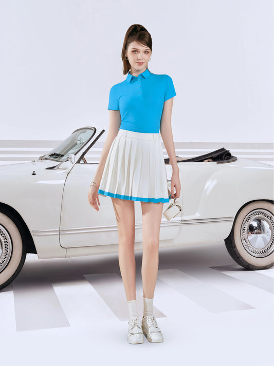 Keva Skirt - White Blue