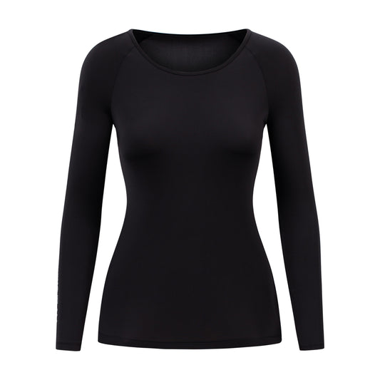 Women's long-sleeved, round-neck UV-protective golf shirt