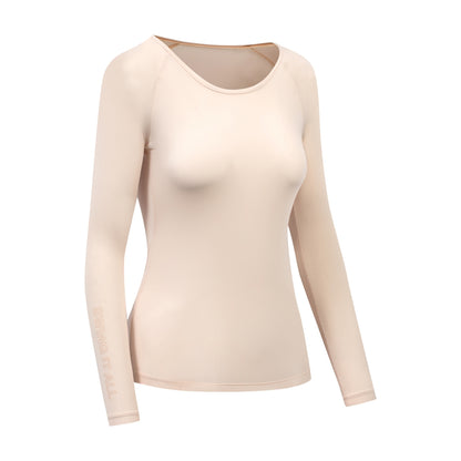 Women's long-sleeved, round-neck UV-protective golf shirt