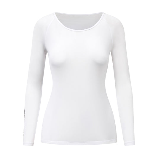 Women's long-sleeved, round-neck UV-protective golf shirt